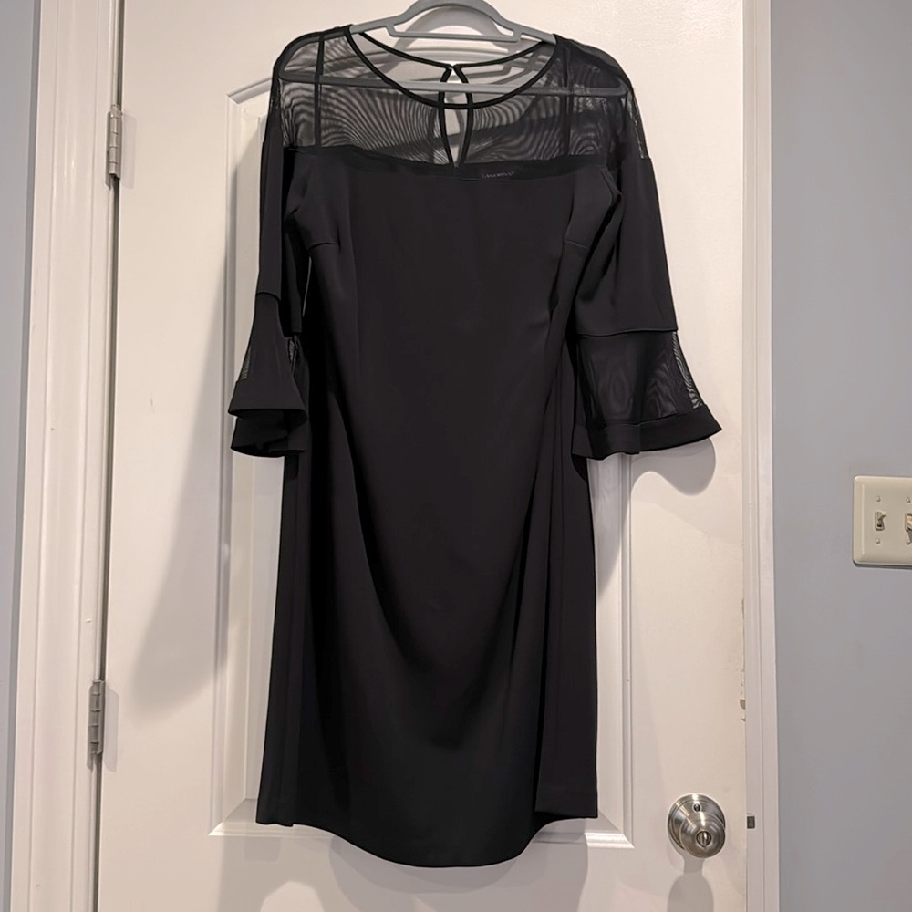 NWT plus size long sleeve black dress